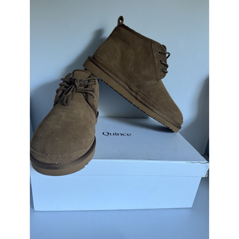 Quince Australian shearling chukka bootie pecan women's 9